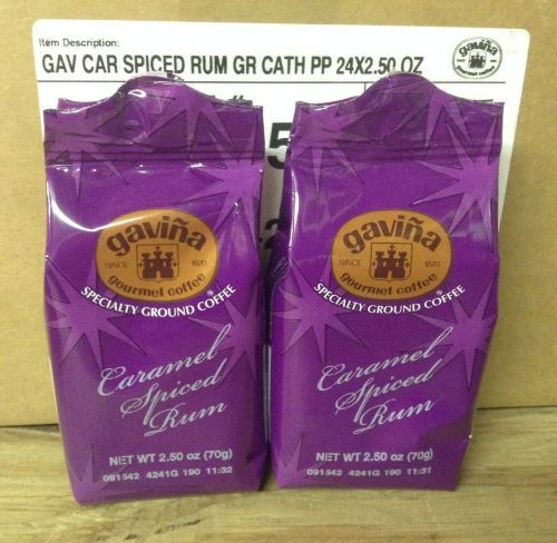 GAVINA Caramel Spiced Rum SPECIALTY GROUND COFFEE 24X2.50 OZ