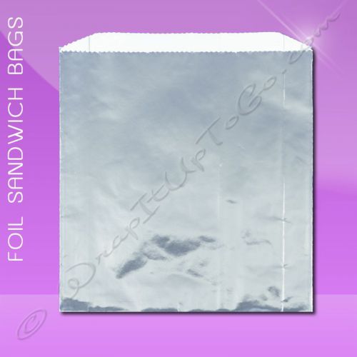 Foil jumbo sandwich bags – 6-1/2 x 1-1/2 x 7-3/4 – plain for sale