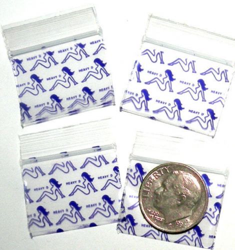 200 Heavy D baggies 1 x 0.75&#034; mini ziplock bags 1034