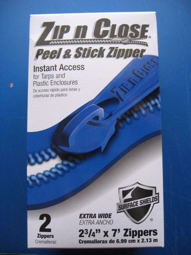 Zip n close peel &amp; stick zipper 2 3/4&#034; x 7&#039; extra wide-instant access for tarps for sale