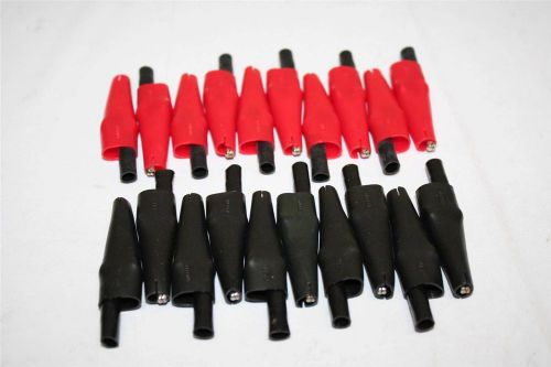 Mueller #62 (lot of 20) insulated alligator clips 10-red, 10-black 10 amp for sale