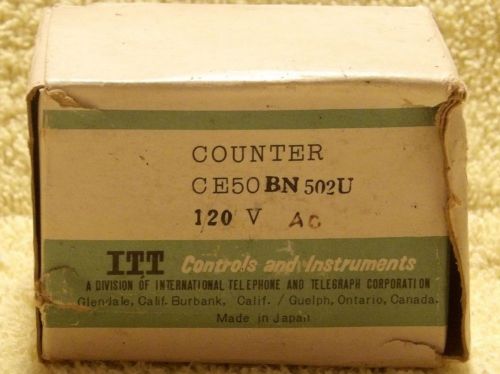 NEW ITT CONTROLS COUNTER CE50BN502U 120 VAC, New in the Box