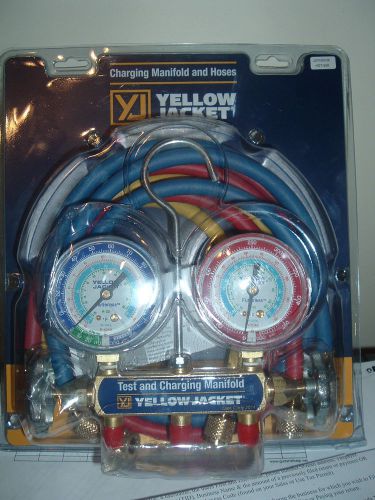 Yellow jacket 41211 charging manifold with hoses new for sale