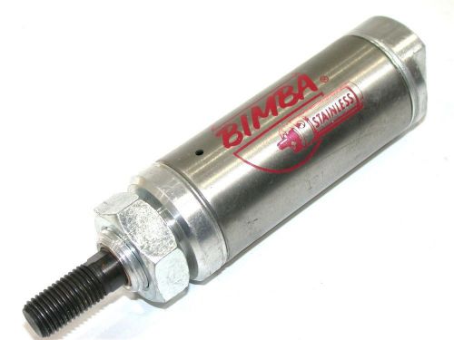 BIMBA 1&#034; STROKE 1 1/4&#034; BORE STAINLESS SPRING RETURN AIR CYLINDER 121