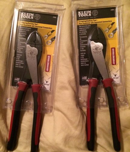 (2) New Klein Tools J1005 Journeyman 9&#034; Crimping/Cutting Tools