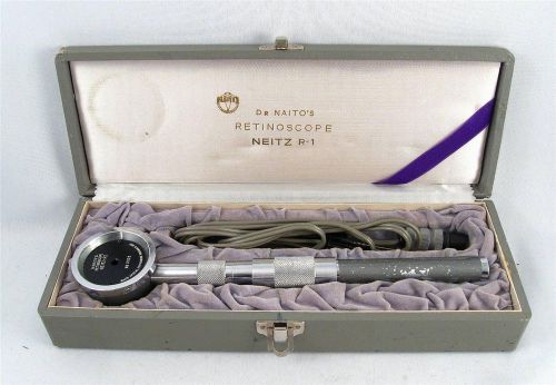 VINTAGE Dr NAITO`s RETINOSCOPE NEITZ R-1 W/ CASE OPTOMETRY/OPTICIAN TOOL