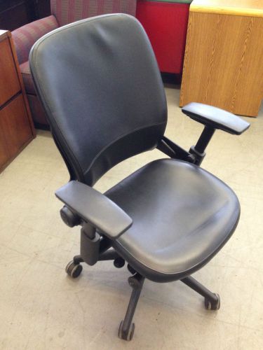 EXECUTIVE CHAIR by STEELCASE  LEAP V2 MODEL in BLACK LEATHER