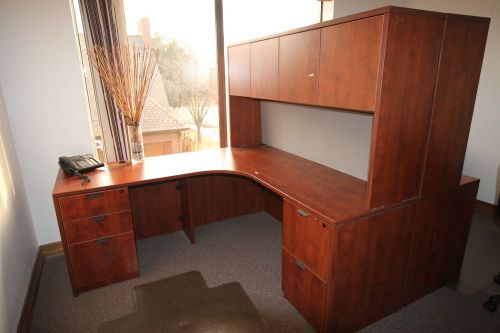 OFFICE L-SHAPED DESK (X6 COMPLETE SETS)