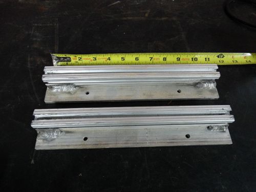 2 MACHINIST &#034;V&#034; BLOCKS @ 11&#034; LONG WITH BOLT-DOWN PLATES WELDED - EXCELLENT