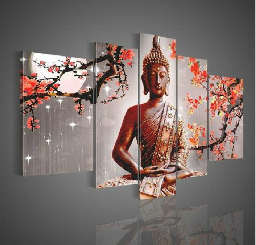 Asian art Modern hand-painted Art Oil Painting:Religion Buddha/ Canvas + framed