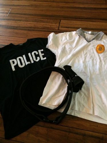 Police Shirts &amp; Duty Belt With Handcuff &amp; Mace Holder