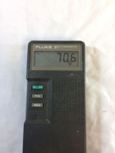 FLUKE 51 K/J ELECTRONIC THERMOMETER/ THERMOCOUPLE