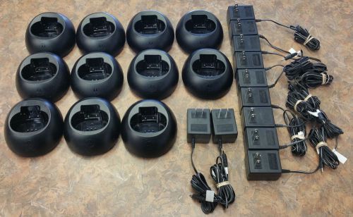 11x Motorola NNTN4019A Charger w/ NNTN4077A AC Adapter For CP100 WALKIE TALKIES