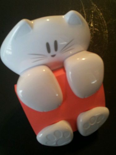 GENUINE Post it Pop up Note Dispenser 3 x 3 Inches Cat Figure CAT- NEW