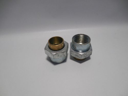 LOT OF 2  Watts Regulator #3001A   Dielectric Union 1-1/4&#034; FIP x 1-1/4&#034; solder