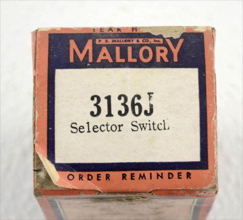 Mallory Rotary Switch 3136J Selector Switch