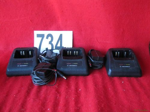 LOT OF 3 ~ MOTOROLA BATTERY CHARGERS NTN1171A ~ HT1000 MT2000 MTS2000 ~ #734