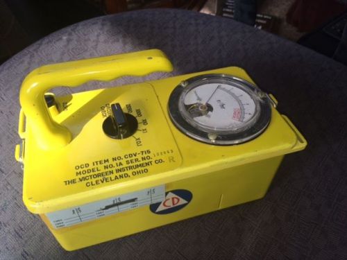 NICE Victoreen CDV-715 Civil Defense Geiger Counter Radiation Detector WORKS !!