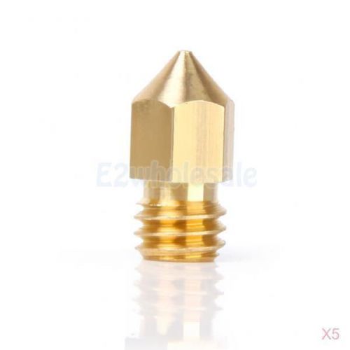 5pcs 0.5mm Copper Extruder Nozzle Print Head for Makerbot MK8 RepRap 3D Printer