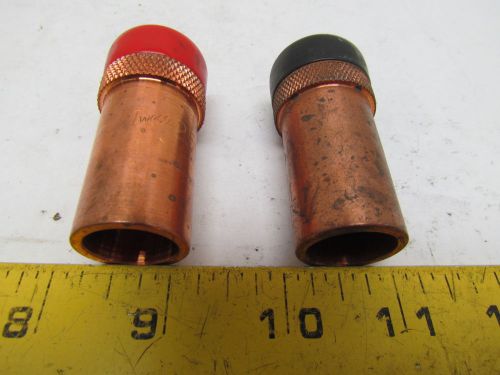 Tweco 25CT-75 MIG Welding Gun Gas Nozzle 3/4&#034;x2.2&#034; Coarse Thread Lot of 2