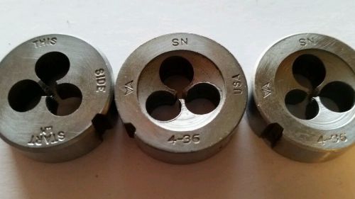 4-36 Vermont  American 1 inch external threading die new round 3pcs