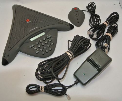 Polycom SoundStation Premier Conference Phone System w Power Cord/Extension Mic