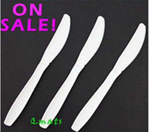 X1000 Med Disposable Plastic Knife Restaurant WHOLESALE