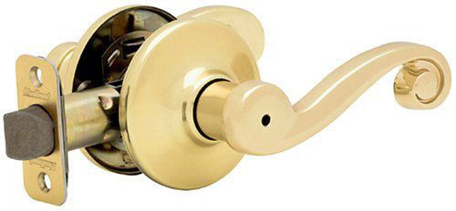 New!!! Kwikset Plus Lido RH Brass Lever Set, Bed and Bath, Bright Brass