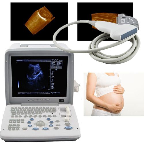 CE FDA New 12-Inch Portable Digital Ultrasound Scanner +linear +3D software