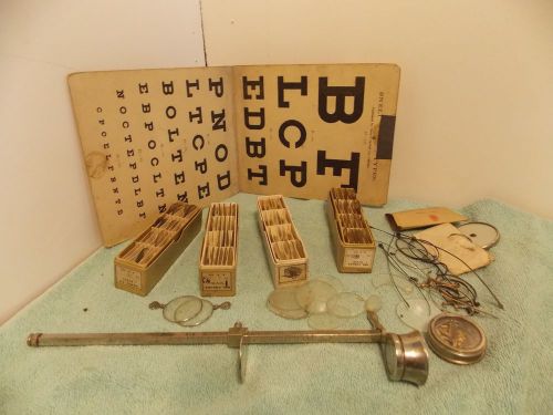 Antique  Vintage  Eye Glasses -Eye Chart- Other Equipment-Optometry-Doctor