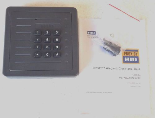 HID 5355AGKOO PROXIMITY CARD READER 5355/8A WIEGAND GRAY KEYPAD