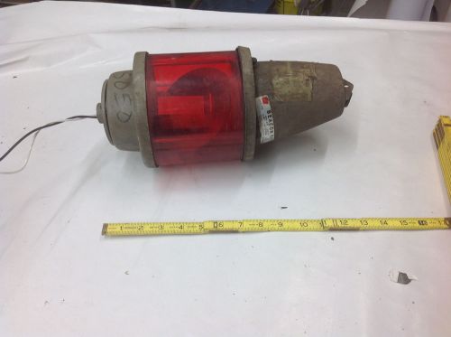 Federal signal beacon ray 27s rotating  red warning strobe light damaged for sale