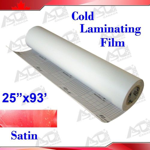 Satin UV 25&#034;X91&#039; 3Mil Luster Vinyl Cold Laminating Film