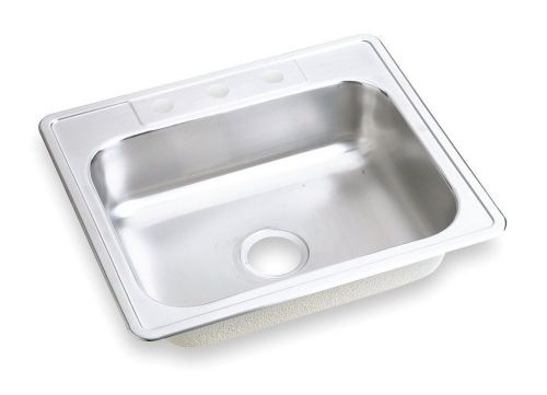 Elkay Kitchen Sink DSE125223 Top Mount Elite Stainless Steel Single Bowl 3 Hole