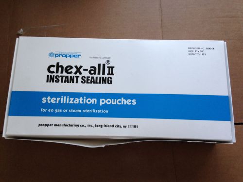 Partial box ---- propper 024014 chex-all ii instant sterilization pouch 8x16 for sale