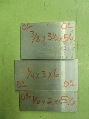 Lot of 3 1/4&#034;x2&#034;x5 1/2&#034;, 3/8&#034;x3 1/2&#034;x 5 1/4&#034;  Hardening Flat Stock Steel O1