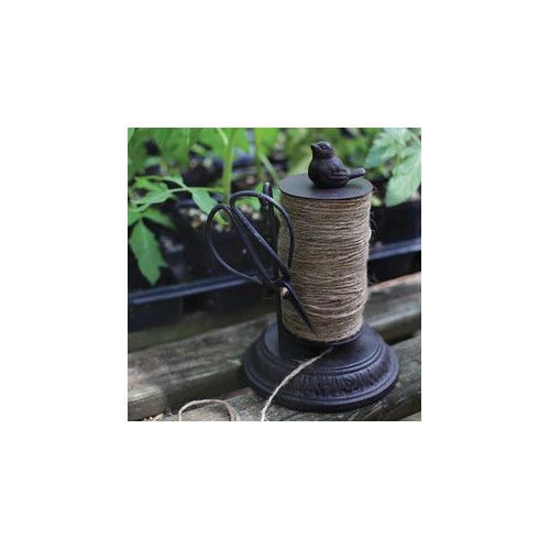 Creative Co-Op Secret Garden Iron String Holder with Scissors and Jute