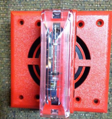 NEW GENTEX SHG24-15/75WR 4&#034; ELECTRONIC HORN FIRE ALARM STROBE RED 904-0005-002