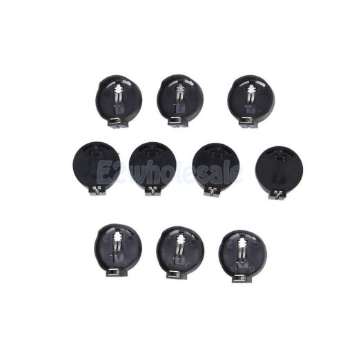 Battery Holder Connector Socket Case Button Coin Cell Socket Holder Case Blk