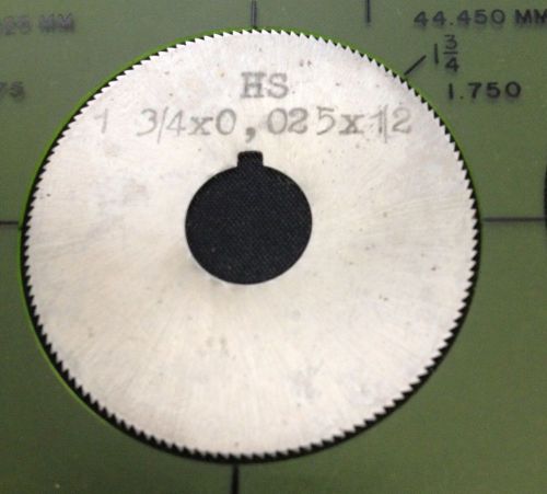 Poland Jewelry 1 3/4 x 0.025 x 1/2 190T HS Slitting Slotting Saw