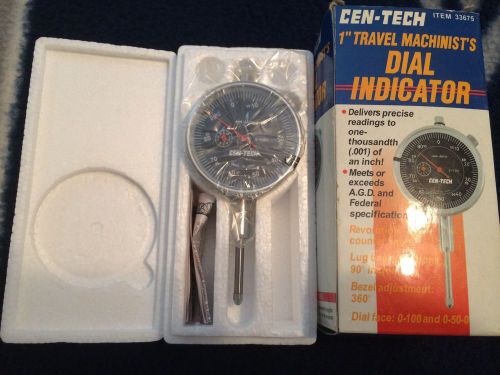 Cen-Tech 1&#034; Travel Machinist&#039;s Dial Indicator-NEW!!!!!!!!!!