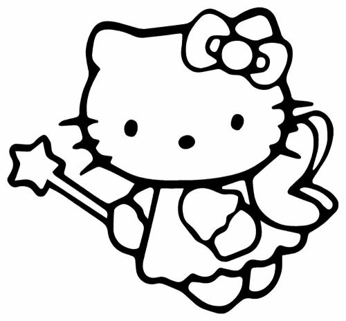 Hello kitty angel jdm cartoons funny vinyl decal car sticker truck bumper 6 inch for sale