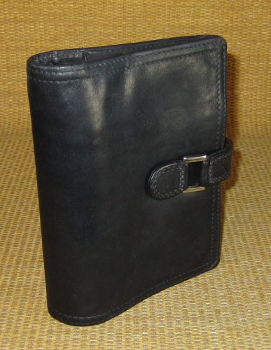 Pocket 1&#034; Rings | Black LEATHER UNSTRUCTURED FRANKLIN COVEY Open Planner/Binder