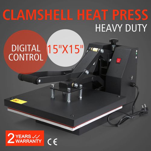 15&#034;X15&#034; HEAT PRESS TRANSFER 38X38 CLAMSHELL T-SHIRT SUBLIMATION TERRIFIC VALUE