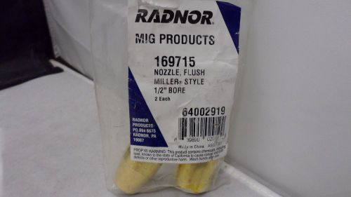 New radnor miller style flush nozzle 1/2&#034; (2) 169715 mig welding for sale