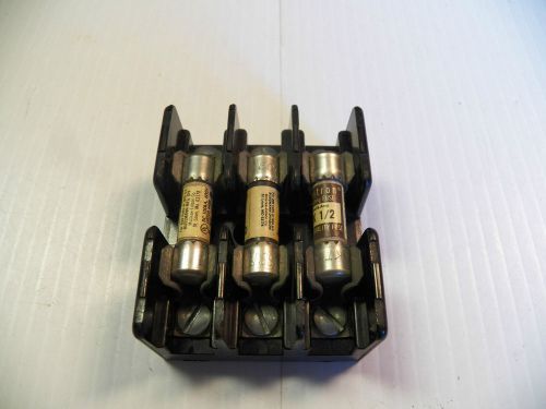 USO FUSE HOLDER W/ FUSES 11425 FNQ 6/10 KTK 1/2 30A 30 A AMP 3 POLE 600V