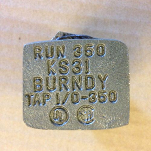 Burndy ks31 1/0 str.-350 split bolt connector for sale