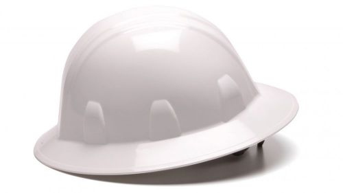 New Hard Hat Pyramex Full Brim 6pt Ratchet White ANSI Approved HP26110 FREE SHIP