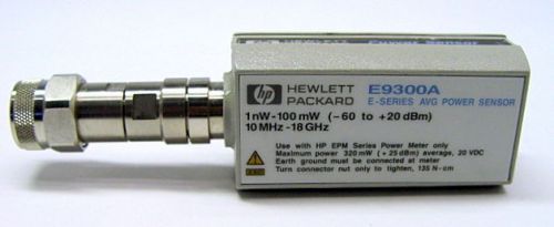 HP Agilent E9300A E-Series Average Power Sensor, 10 MHz -18 GHz