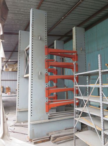 HEAVY DUTY! 13&#039;-6&#034; TALL SINGLE SIDED CANTILEVER RACKS~ONTARIO, CALIF.